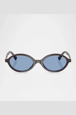 Miu Miu Acetate Oval Sunglasses