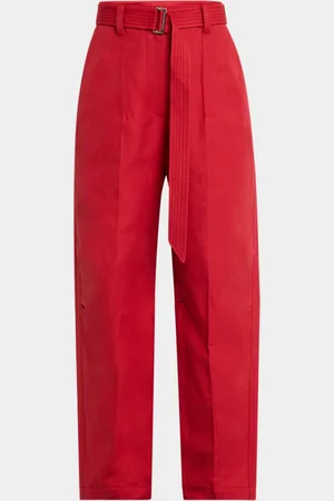 Brunello Cucinelli Pleated Straight-Leg Ankle Chino Pants With Belt