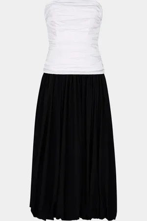 Nicholas Despina Strapless Ruched Bubble Midi Dress