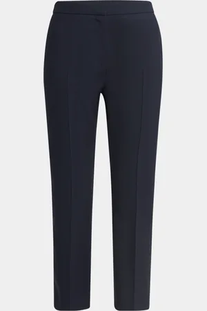 Alexander McQueen Mid-Rise Straight-Leg Crop Trousers