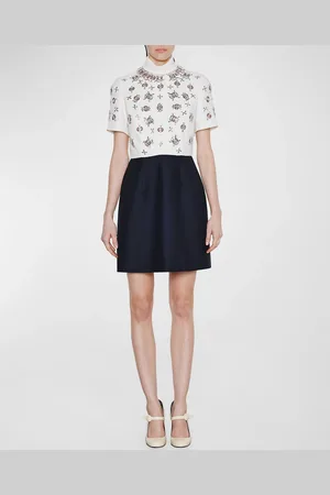 DICE KAYEK Crystal Short-Sleeve Mini Dress