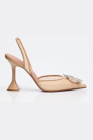 Amina Muaddi Begum Nylon Crystal Ornament Pumps