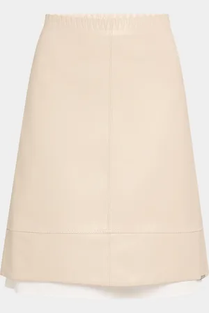 Simkhai Aubria Layered Faux Leather Skirt