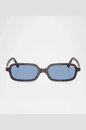 Miu Miu Logo Acetate Rectangle Sunglasses