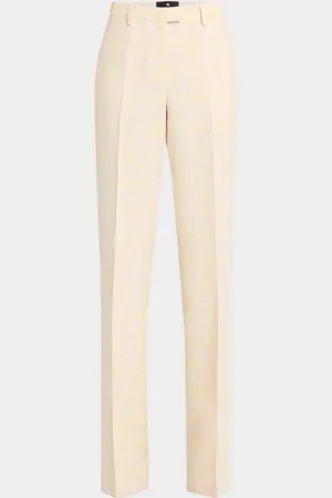 Etro Iridescent Tweed Straight-Leg Trousers