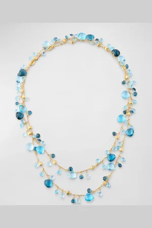 Marco Bicego 18K Yellow Gold Long Necklace with Mixed Topaz, 36"L