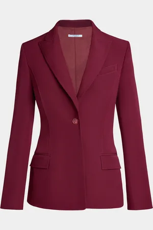Santorelli Jess One-Button Soft Stretch Crepe Jacket