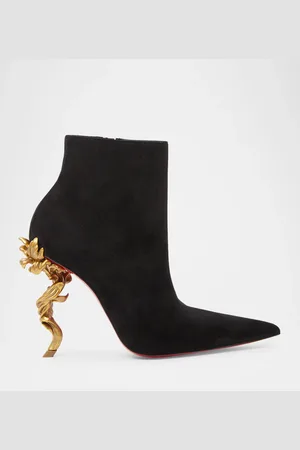 Christian Louboutin Belle Suede Red Sole Ankle Booties