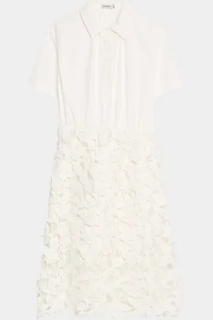 Simkhai Colette Short-Sleeve Combo Dress