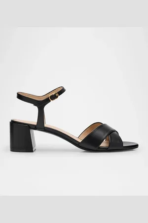 Stuart Weitzman Dayna Leather Crisscross Sandals