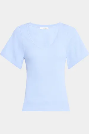 By Malene Birger Lunai Ribbed Stretch Organic Cotton T-Shirt