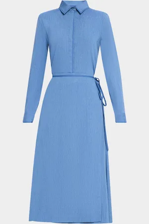 Proenza Schouler Lato Wrap Dress in Linen Slub