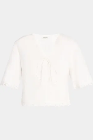 By Malene Birger Ulrikke Lace-Trim Organic Cotton Top