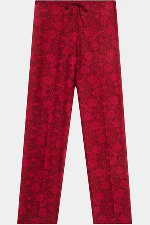 DRIES VAN NOTEN Pachas Floral Straight-Leg Drawstring Pants