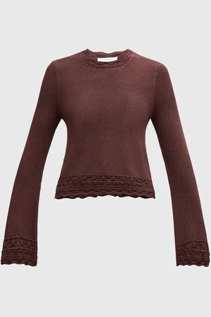 Frame Crewneck Pointelle Sweater