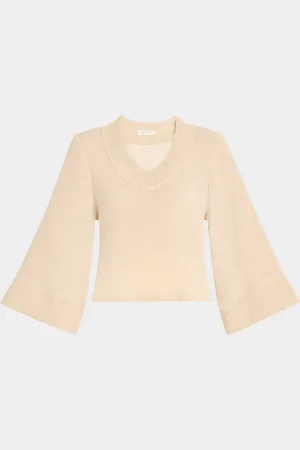 By Malene Birger Moon Crinkled Ramie-Cotton Blouse