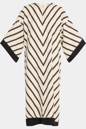 By Malene Birger Cicine Chevron Striped Keyhole Maxi Dress