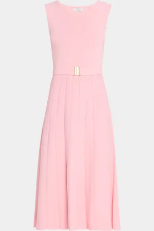 ELIE TAHARI The Sumner Sleeveless Belted Midi Sweater Dress