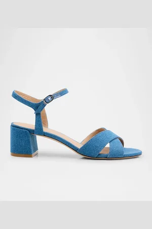 Stuart Weitzman Dayna Denim Crisscross Sandals