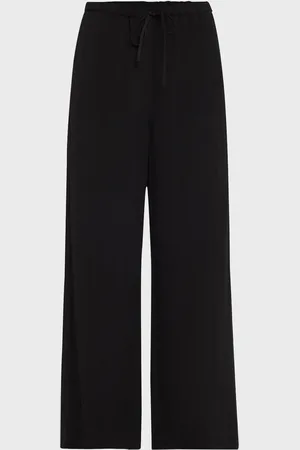 Totême Striped Woven Straight-Leg Ankle Pull-On Trousers