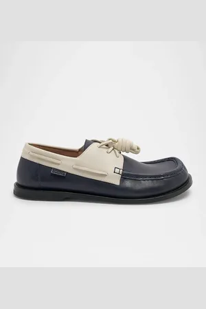 Loewe Campo Bicolor Calfskin Boat Loafers
