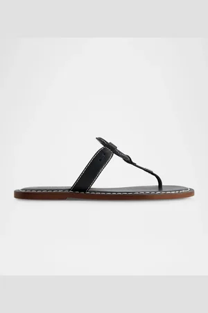 Bernardo Matrix Leather Flat Thong Sandals