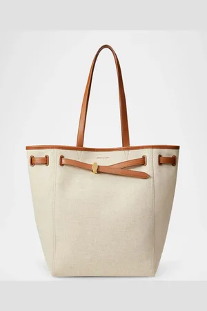 VERONICA BEARD Dash Canvas & Leather North-South Tote Bag