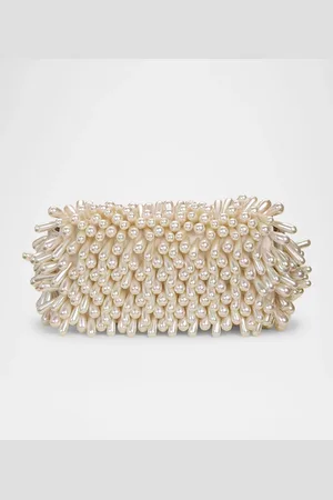 Cult Gaia Perla Pearly Beaded Shoulder Bag