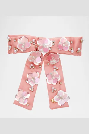 Lele Sadoughi Antoinette Paillette Floral Bow