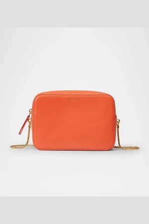 VERONICA BEARD Boxy Chain Leather Crossbody Bag