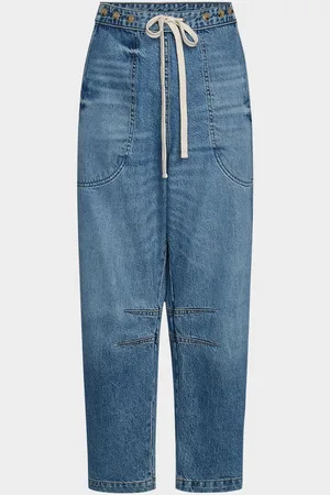 TWP Jetties Beach Drawstring Barrel-Leg Jeans