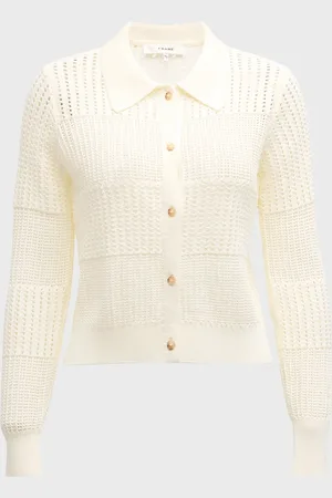 Frame Shrunken Crochet Cardigan