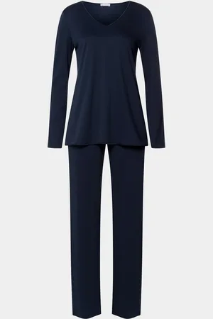 Hanro Silk-Trim Mercerized Cotton Pajama Set