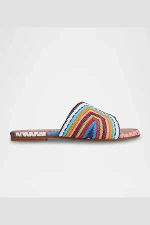 MARC FISHER Multi Woven Flat Slide Sandals