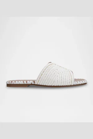 MARC FISHER Multi Woven Flat Slide Sandals
