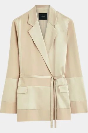 Joseph Amelia Paneled Silk Satin Jacket