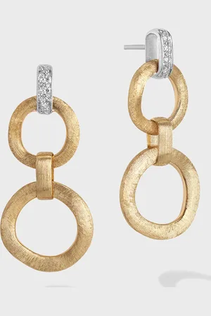 Marco Bicego 18K Yellow and White Gold Double Drop Earrings with