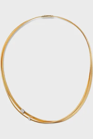 Marco Bicego Masai 18K Two-Strand Necklace with Diamond Stations