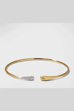 Marco Bicego Lucia 18K Gold Kissing Bangle with Diamonds