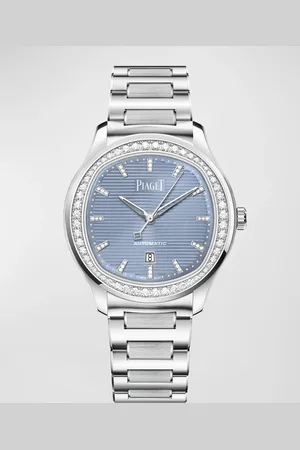 PIAGET Polo 36mm Stainless Steel Blue Dial Diamond Watch