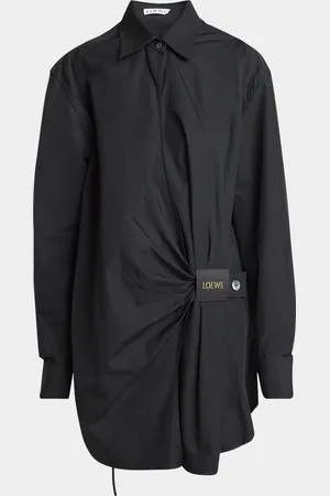 Loewe Draped Poplin Mini Shirtdress