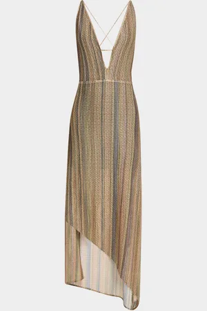 IRO Emman Plunge-Neck Asymmetric Knit Dress