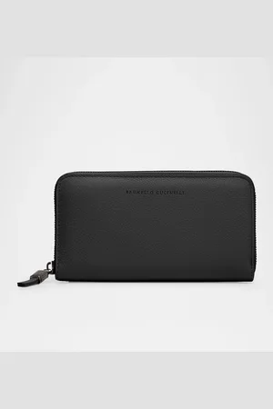 Brunello Cucinelli Zip Leather Continental Wallet