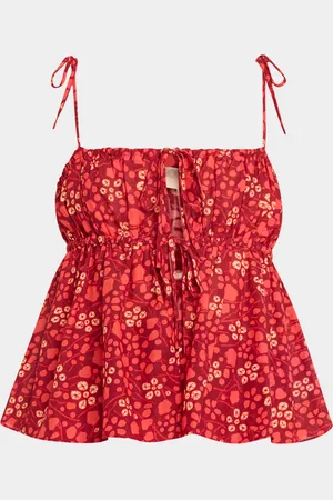 ULLA JOHNSON Tallulah Tie-Shoulder Top