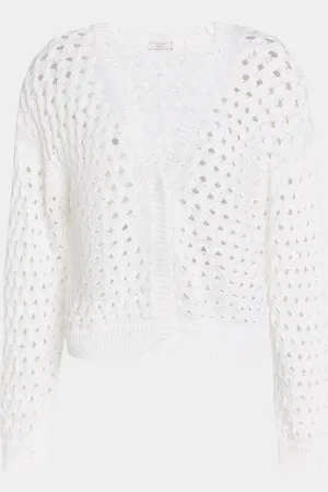 PESERICO SIGN Open-Knit Sequin Cardigan
