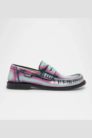 Loewe Campo Brushed Leather Penny Loafers