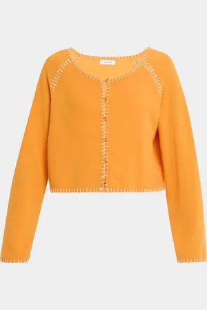 NAADAM Cashmere Embroidered Raglan-Sleeve Cardigan