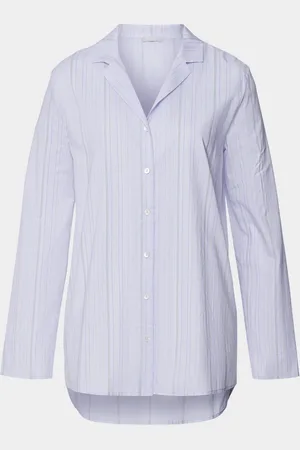 Hanro Striped Woven Cotton Sleep Shirt