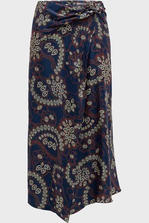A.L.C. Clara Printed Midi Wrap Skirt