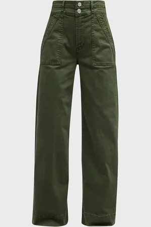 Frame Double Waistband Slim Palazzo Pants